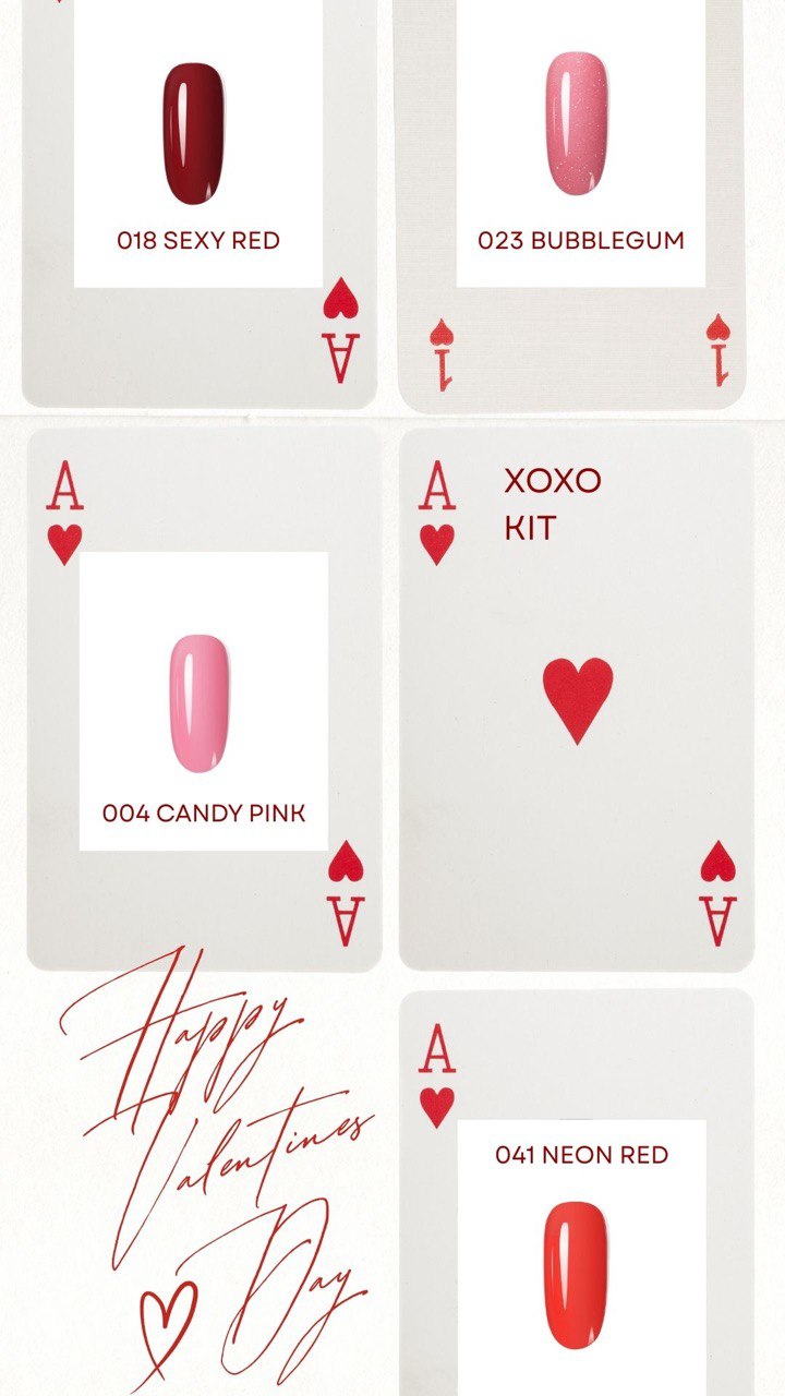 XOXO Kit - מארז 4 אבקות בגווני וולנטיין